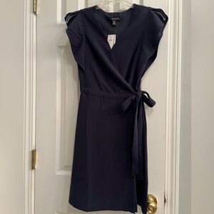 NWT Banana Republic Navy Blue Wrap Dress 0P